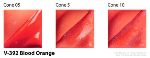 AMACO Velvet Underglaze V-392 - Blood Orange - 2 fluid oz.